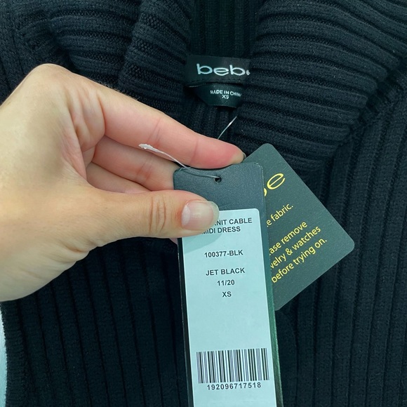 Cowl Neck Knit Sweater Dress - Picture 3 of 6